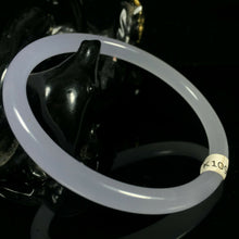 Load image into Gallery viewer, 10% OF- 60/61/62mm Certified Natural Lavender Ice Emerald Jade A HandCarved Lucky Round Bracelet Bangle K109