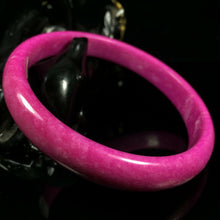 Load image into Gallery viewer, 10% OF- 62/63/64mm Certified Natural Lavender Emerald Jade A HandCarved Lucky Round Bracelet Bangle A343