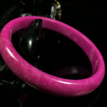 Load image into Gallery viewer, 10% OF- 62/63/64mm Certified Natural Lavender Emerald Jade A HandCarved Lucky Round Bracelet Bangle A343