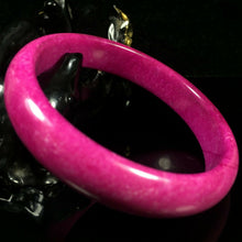 Load image into Gallery viewer, 10% OF- 60/61/62mm Certified Natural Lavender Emerald Jade A HandCarved Lucky Round Bracelet Bangle Z000