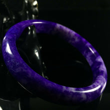 Load image into Gallery viewer, 10% OF- 62/63/64mm Certified Natural Lavender Emerald Jade A HandCarved Lucky Bracelet Bangle Z0030
