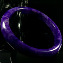 Load image into Gallery viewer, 10% OF- 63/64/65mm Certified Natural Lavender Emerald Jade A HandCarved Lucky Bracelet Bangle Z0029