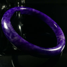 Load image into Gallery viewer, 10% OF- 63/64/65mm Certified Natural Lavender Emerald Jade A HandCarved Lucky Bracelet Bangle Z0029
