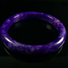 Load image into Gallery viewer, 10% OF- 63/64/65mm Certified Natural Lavender Emerald Jade A HandCarved Lucky Bracelet Bangle Z0029