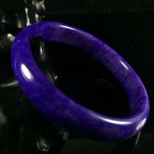 Load image into Gallery viewer, 10% OF- 64/65/66mm Certified Natural Lavender Emerald Jade A HandCarved Lucky Bracelet Bangle Z0024