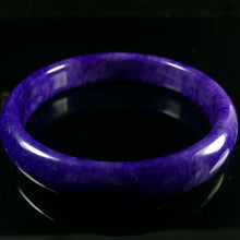 Load image into Gallery viewer, 10% OF- 64/65/66mm Certified Natural Lavender Emerald Jade A HandCarved Lucky Bracelet Bangle Z0024