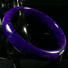 Load image into Gallery viewer, 10% OF- 66/67/68mm Certified Natural Lavender Purple Emerald Jade A HandCarved Lucky Bracelet Bangle Z0026