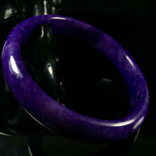 Load image into Gallery viewer, 10% OF- 66/67/68mm Certified Natural Lavender Purple Emerald Jade A HandCarved Lucky Bracelet Bangle Z0026