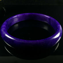 Load image into Gallery viewer, 10% OF- 66/67/68mm Certified Natural Lavender Purple Emerald Jade A HandCarved Lucky Bracelet Bangle Z0028