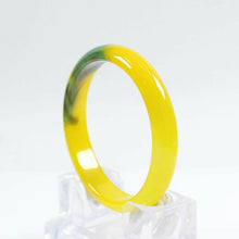 Load image into Gallery viewer, 10% OF- 67/68/69mm Certified Natural Yellow Green Emerald A*Jade Handcrafted Lucky Bracelet Bangle B7957