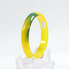Load image into Gallery viewer, 10% OF- 67/68/69mm Certified Natural Yellow Green Emerald A*Jade Handcrafted Lucky Bracelet Bangle B7957