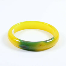 Load image into Gallery viewer, 10% OF- 67/68/69mm Certified Natural Yellow Green Emerald A*Jade Handcrafted Lucky Bracelet Bangle B7957