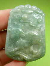 Load image into Gallery viewer, 10% OF- Certified Natural Icy Jadeite Emerald A*Jade Handcarved Lucky Pig Pendant A5961