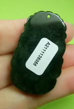 Load image into Gallery viewer, 10% OF- Certified Natural Oily Green Jadeite Emerald A*Jade Handcarved Lucky Snake Ruyi Pendant A5855