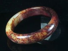 Load image into Gallery viewer, 10% OFF- 56/57/58mm Certified Natural Red Jadeite Emerald A*Jade HandCarved Lucky Jade Bangle A001