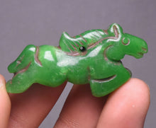 Load image into Gallery viewer, 10% OFF- Certified Natural Jadeite Emerald A Jade HandCarved Lucky Horse Feng Shui Pendant A88