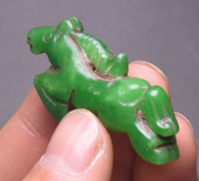 Load image into Gallery viewer, 10% OFF- Certified Natural Jadeite Emerald A Jade HandCarved Lucky Horse Feng Shui Pendant A88