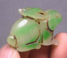 Load image into Gallery viewer, 10% OFF- Certified Natural Jadeite Emerald A Jade HandCarved Lucky Rabbit Feng Shui Pendant A88