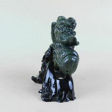 Load image into Gallery viewer, 10% OFF- Chinese Genuine Natural Green Jade Handcarved Lucky Cabbage Feng Shui Statue