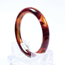 Load image into Gallery viewer, 10% OFF- 63/64/65mm Certified Natural Red Yellow Purple Emerald A*Jade HandCarved Lucky Round Bangle B3426