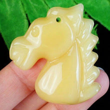 Load image into Gallery viewer, 10% OFF- Certified Natural Yellow Emerald A Jade Carved Lucky Horse Feng Shui Pendant
