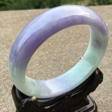 Load image into Gallery viewer, 55-57mm Certified Natural Lavender Jadeite Emerald A Jade Carved Bracelet Bangle x4012 with Gift Box