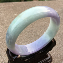 Load image into Gallery viewer, 55-57mm Certified Natural Lavender Jadeite Emerald A Jade Carved Bracelet Bangle x4012 with Gift Box