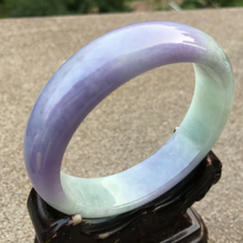 Load image into Gallery viewer, 55-57mm Certified Natural Lavender Jadeite Emerald A Jade Carved Bracelet Bangle x4012 with Gift Box