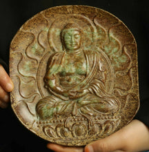 Load image into Gallery viewer, 5.8''/148mm H- Chinese Natural Antique Exquisite Jade Handcarved Sculpture Buddha Statue