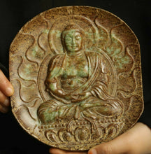 Load image into Gallery viewer, 5.8''/148mm H- Chinese Natural Antique Exquisite Jade Handcarved Sculpture Buddha Statue