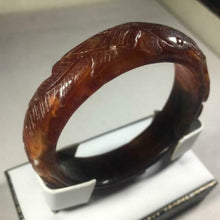 Load image into Gallery viewer, 53/54/55mm Certified Natural Red Jadeite Emerald A Jade HandCarved Dragon Bracelet Bangle GX3146 with Gift Box