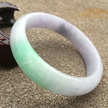 Load image into Gallery viewer, 10% OFF- 61/62/63mm Certified Natural 3 Color Jadeite Emerald A Jade HandCarved Lucky Bracelet Bangle GX488