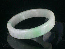 Load image into Gallery viewer, 10% OFF- 56/57/58mm Certified Natural Lavender Light Green Jadeite Emerald A*Jade HandCarved Lucky Jade Bangle A035