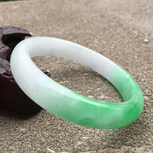 Load image into Gallery viewer, 10% OFF- 58/59/60mm Certified Natural Jadeite Emerald A*Jade HandCarved Lucky Bracelet Bangle GX628