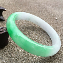 Load image into Gallery viewer, 10% OFF- 58/59/60mm Certified Natural Jadeite Emerald A*Jade HandCarved Lucky Bracelet Bangle GX628