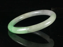 Load image into Gallery viewer, 10% OFF- 57/58/59mm Certified Natural 3 Color Jadeite Emerald A*Jade HandCarved Lucky Round Bracelet Bangle GX765