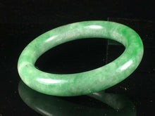 Load image into Gallery viewer, 10% OFF- 57/58/59mm Certified Natural Jadeite Emerald A Jade HandCarved Lucky Round Bracelet Bangle GX778