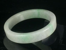 Load image into Gallery viewer, 10% OFF- 56/57/58mm Certified Natural Lavender Light Green Jadeite Emerald A*Jade HandCarved Lucky Jade Bangle A035