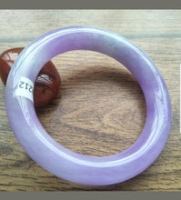 Load image into Gallery viewer, 54/55/56mm Certified Natural Lavender Jadeite Emerald A Jade HandCarved Round Bracelet Bangle A212