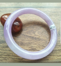 Load image into Gallery viewer, 56/57/58mm Certified Natural Lavender Jadeite Emerald A Jade HandCarved Round Bracelet Bangle A218