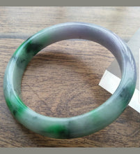 Load image into Gallery viewer, 57/58/59mm Certified Natural 3 Color Jadeite Emerald A Jade HandCarved Bracelet Bangle A651
