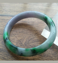 Load image into Gallery viewer, 57/58/59mm Certified Natural 3 Color Jadeite Emerald A Jade HandCarved Bracelet Bangle A651