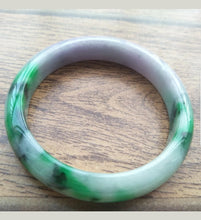 Load image into Gallery viewer, 57/58/59mm Certified Natural 3 Color Jadeite Emerald A Jade HandCarved Bracelet Bangle A651