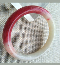 Load image into Gallery viewer, 55/56/57mm Certified Natural Red Xiu Emerald A Jade HandCarved Round Bracelet Bangle A256