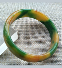 Load image into Gallery viewer, 56/57/58mm Certified Natural Yellow Green Jadeite Emerald A Jade HandCarved Bracelet Bangle A706