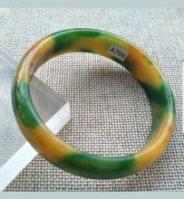 Load image into Gallery viewer, 56/57/58mm Certified Natural Yellow Green Jadeite Emerald A Jade HandCarved Bracelet Bangle A706