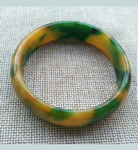 Load image into Gallery viewer, 56/57/58mm Certified Natural Yellow Green Jadeite Emerald A Jade HandCarved Bracelet Bangle A706