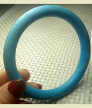 Load image into Gallery viewer, 59/60/61mm Certified Natural Blue Turquoise HandCarved Round Bracelet Bangle A1940