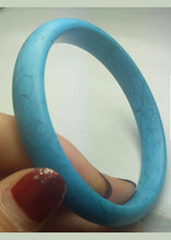 Load image into Gallery viewer, 60/61/62mm Certified Natural Blue Turquoise HandCarved Bracelet Bangle A1940