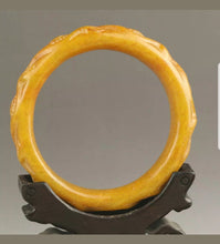 Load image into Gallery viewer, 60/61/62mm Certified Natural Red Yellow Jadeite Emerald A Jade HandCarved Flower Round Bracelet Bangle A1940